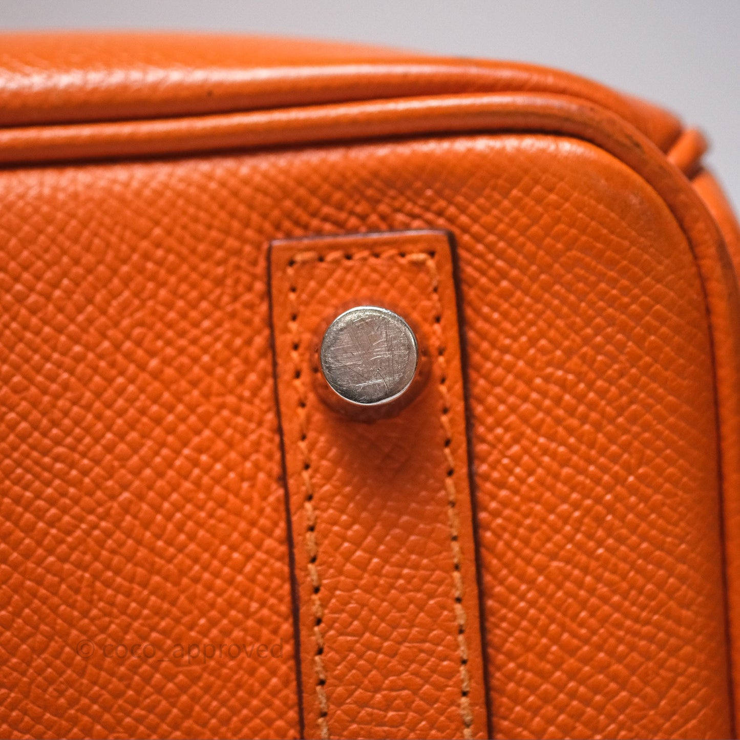 Hermès Birkin 30 Retourne Orange Epsom Palladium Hardware
