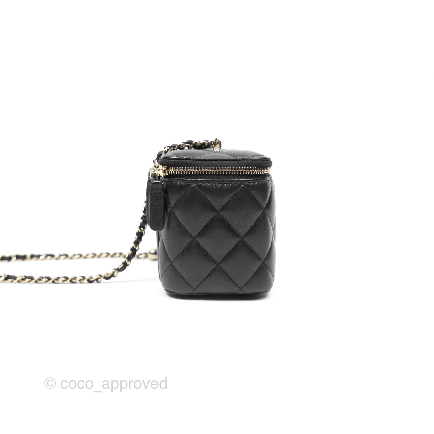 Chanel Ball Crush Vanity with Chain Black Lambskin Gold Hardware