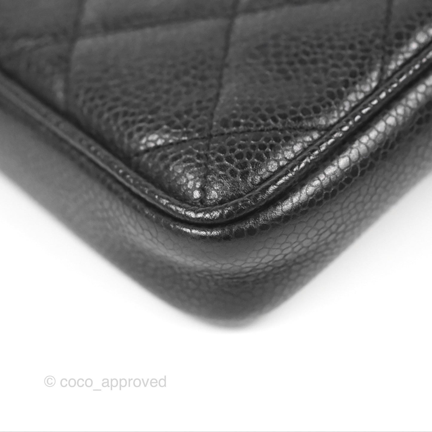 Chanel Vintage Belt Bag Quilted Black Caviar 24K Gold Hardware