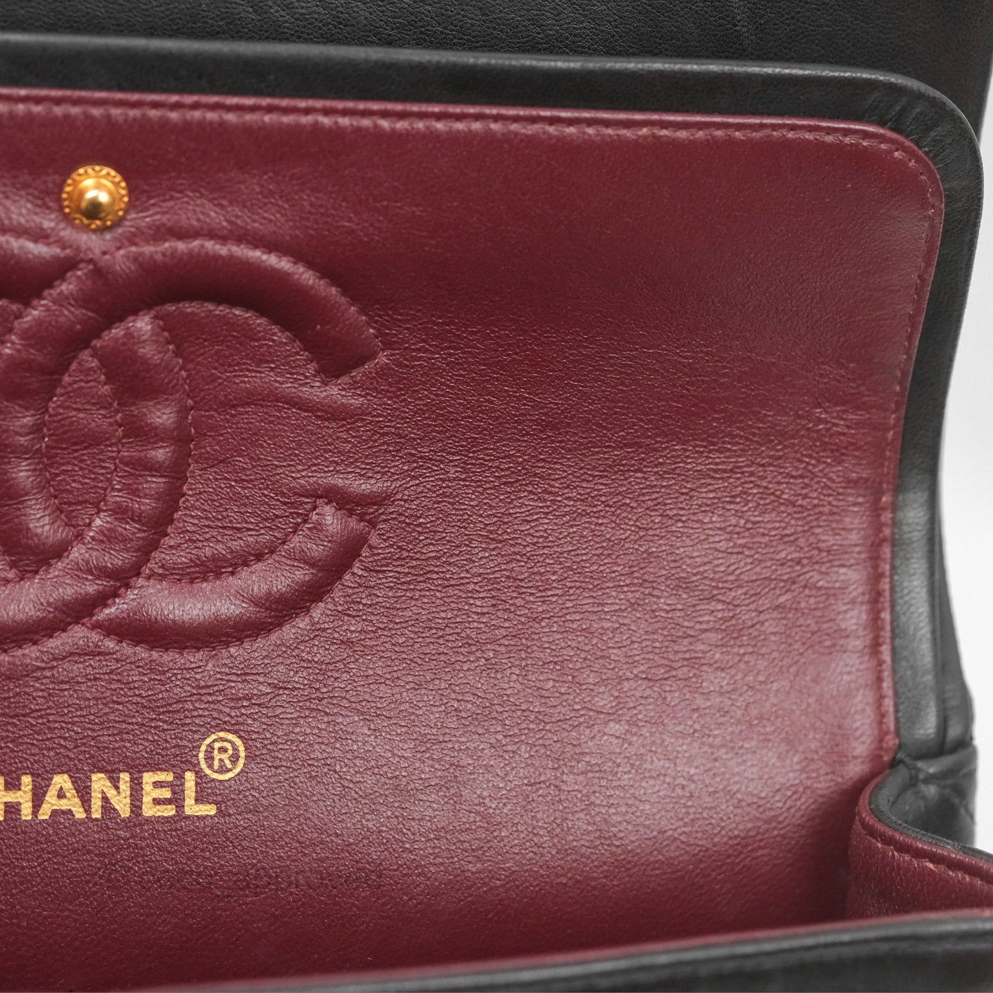 Chanel Vintage Classic Medium Flap Black Lambskin 24K Gold Hardware