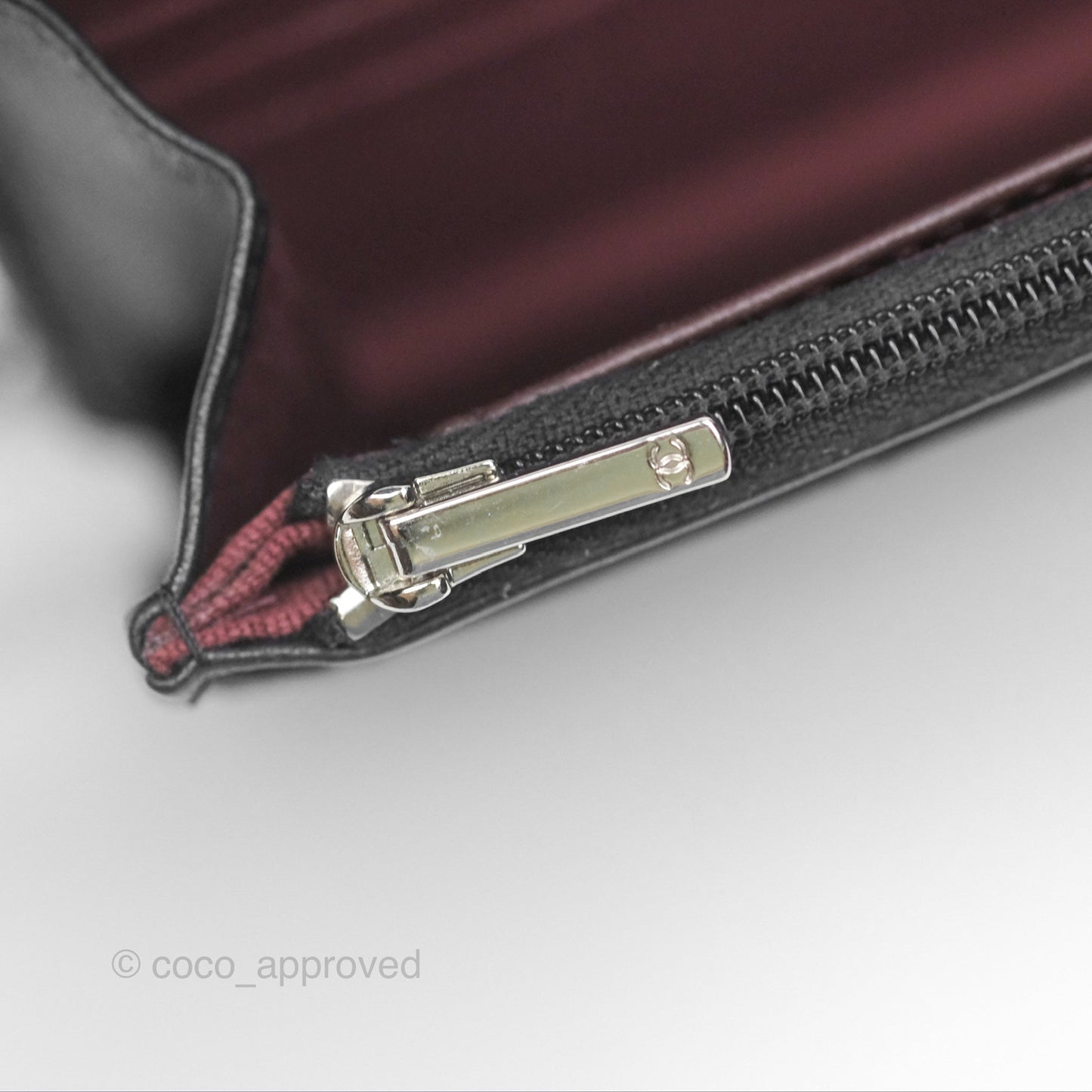 Chanel Quilted Classic Wallet on Chain WOC Black Lambskin Silver Hardware
