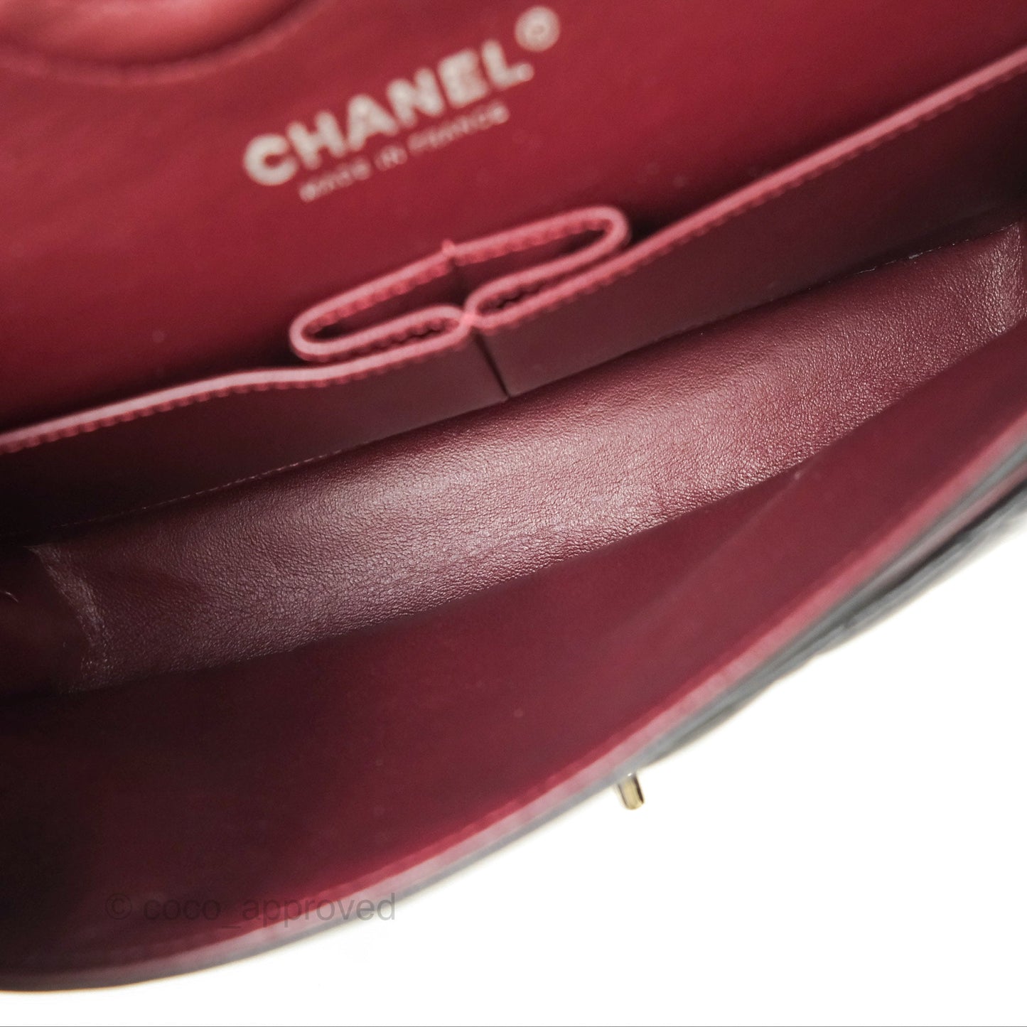 Chanel Classic M/L Medium Flap Quilted Black Lambskin Silver Hardware