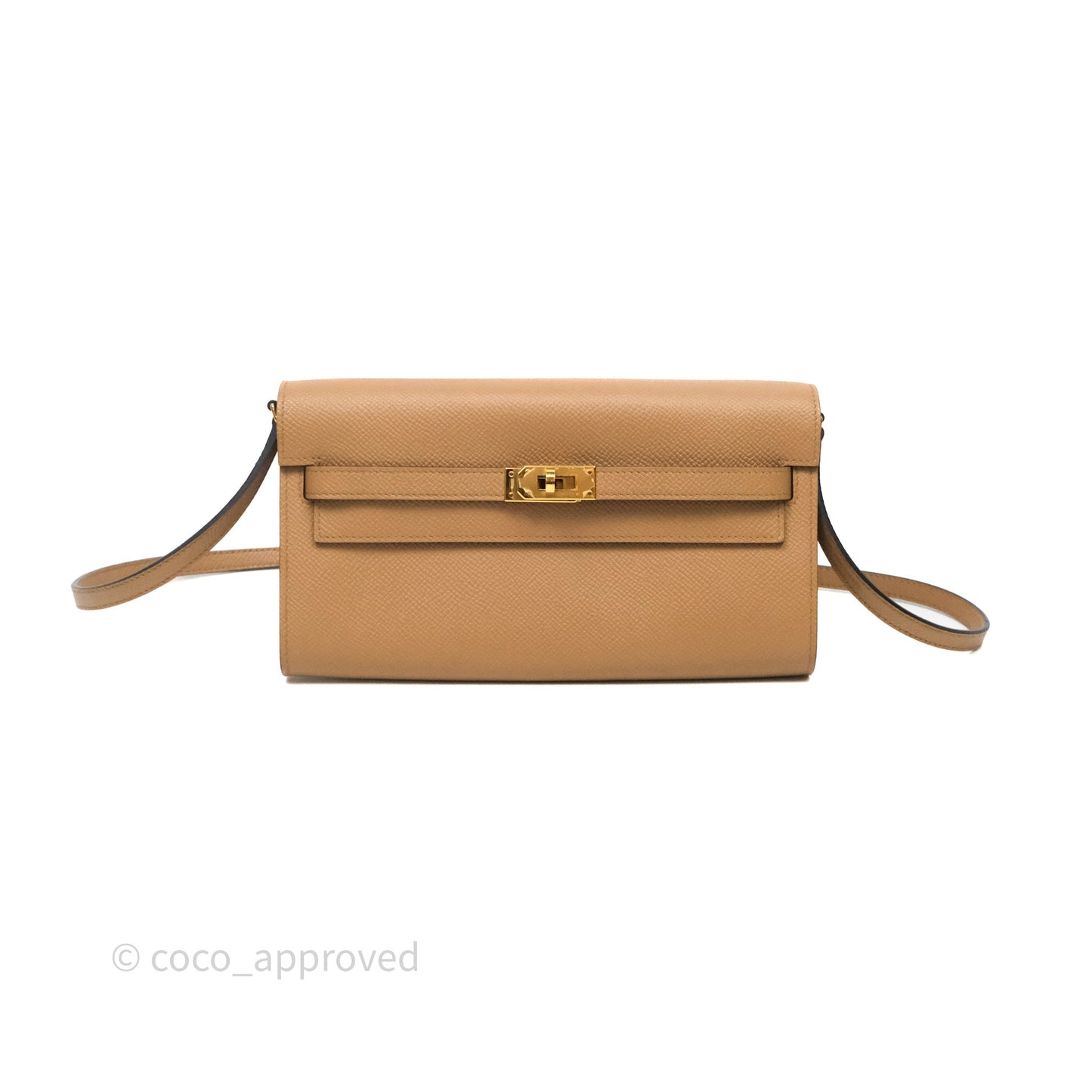 Hermès Kelly To Go Wallet Chai 0M Epsom Gold Hardware