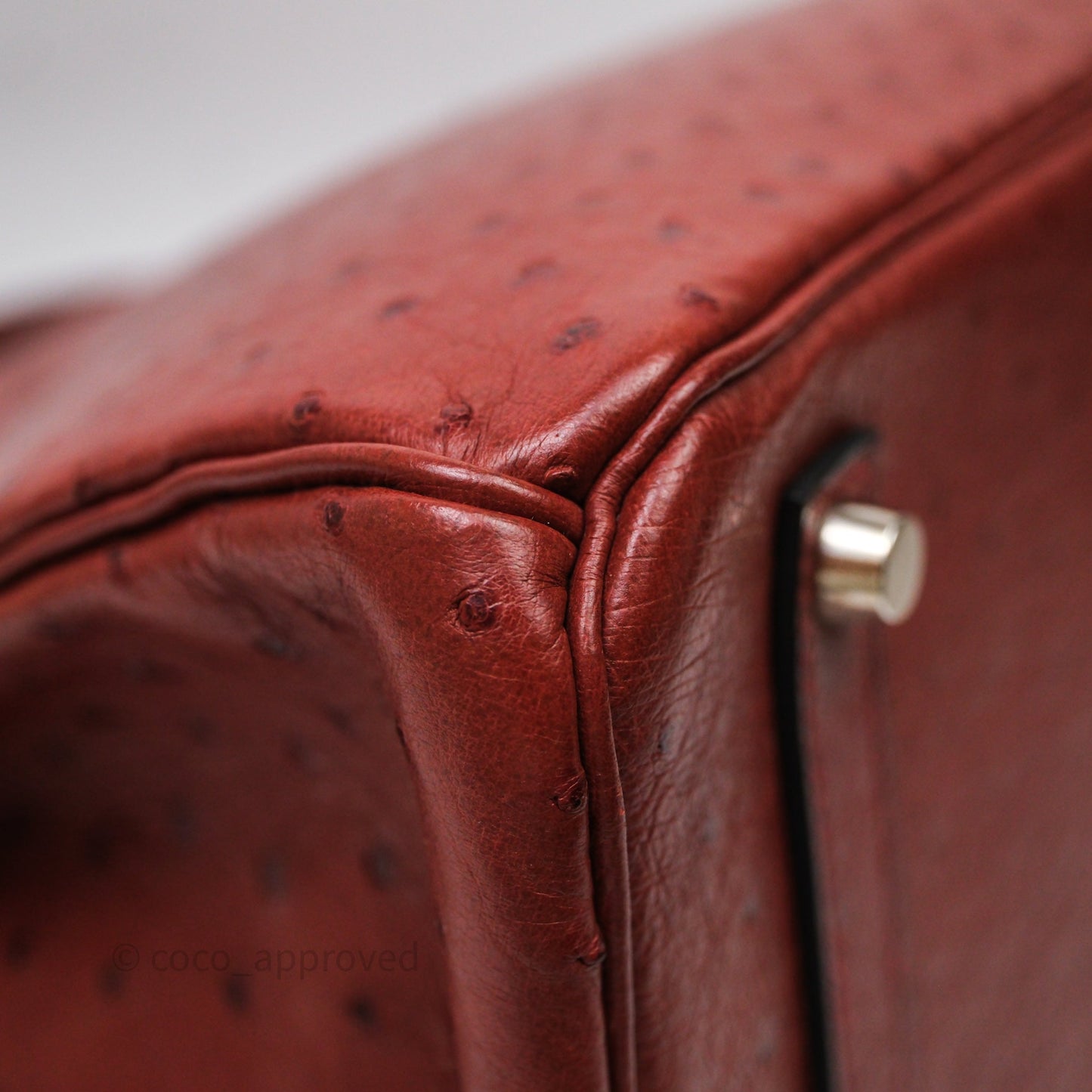 Hermès Birkin 35 Rouge H Ostrich Palladium Hardware