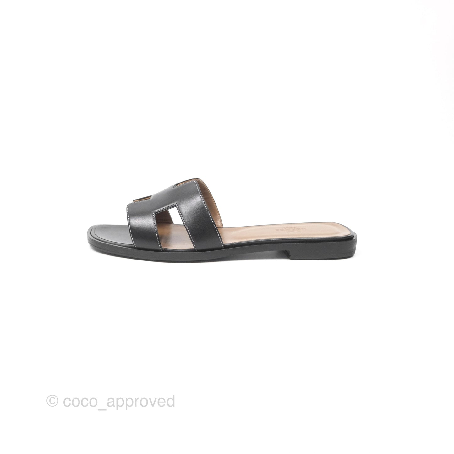 Hermès Oran Sandals in Black Size 39