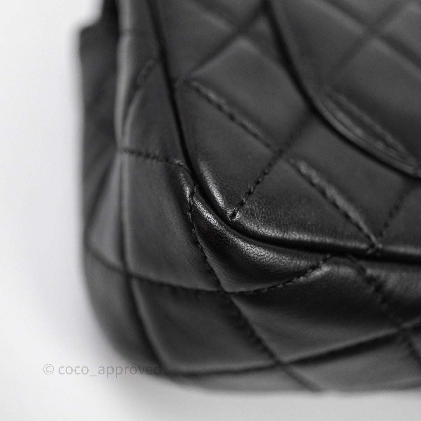 Chanel Mini Rectangular Pearl Crush Quilted Black Lambskin Aged Gold Hardware