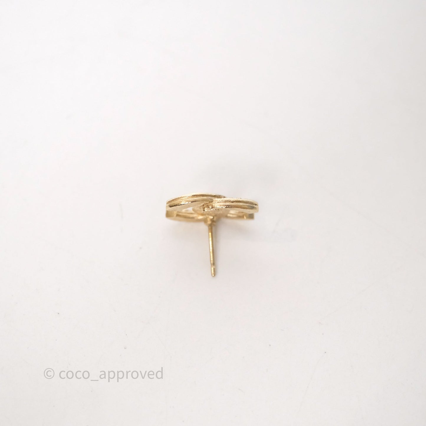 Chanel CC Earrings Gold Tone 21A