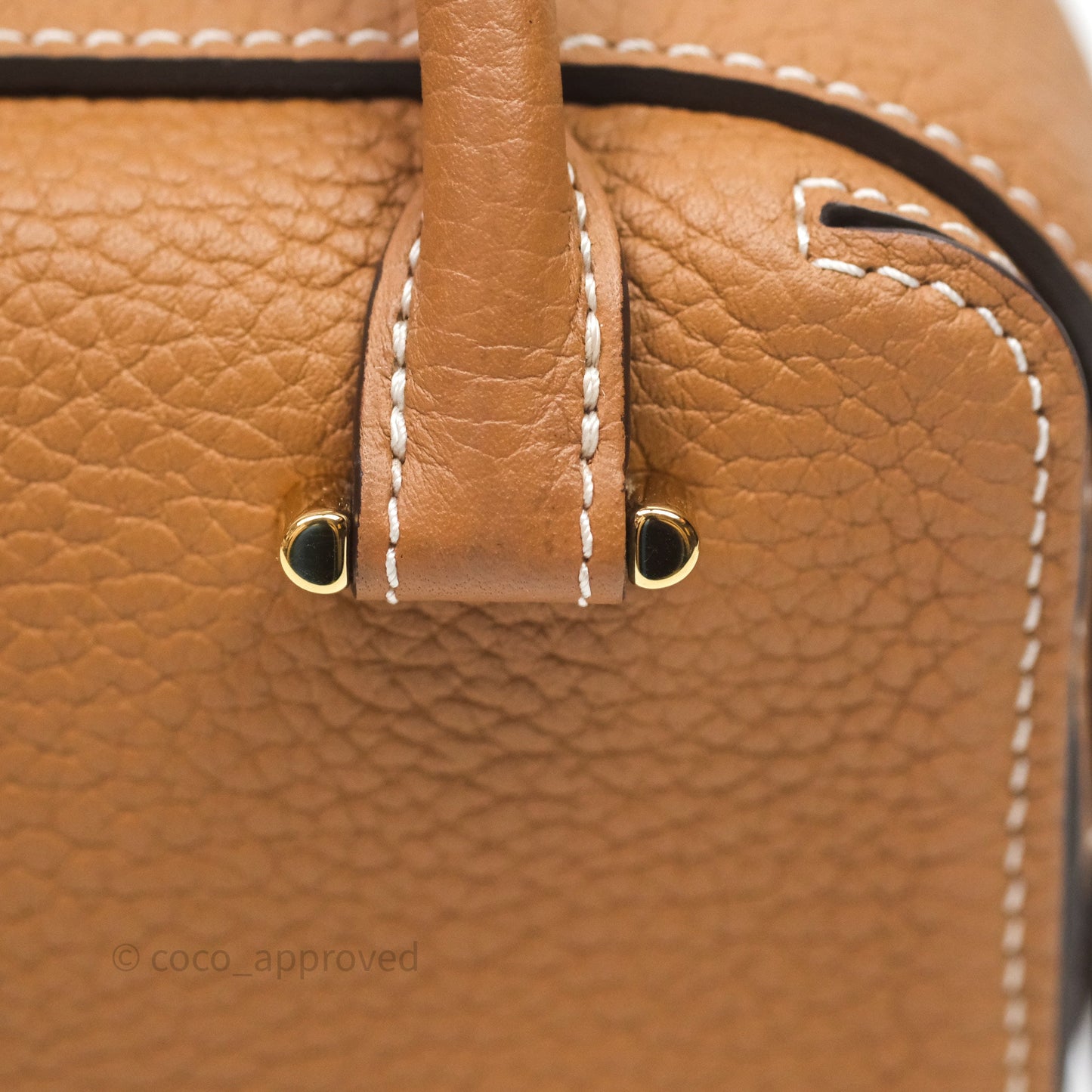 Delvaux Cool Box Nano Taurillon Soft Grained Calfskin Vegetal Ivory Gold Hardware