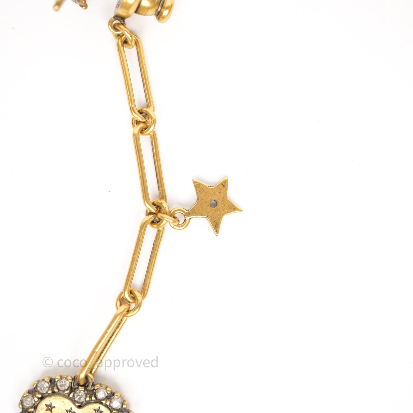 Christian Dior Bee Heart Drop JADIOR Crystals Earrings