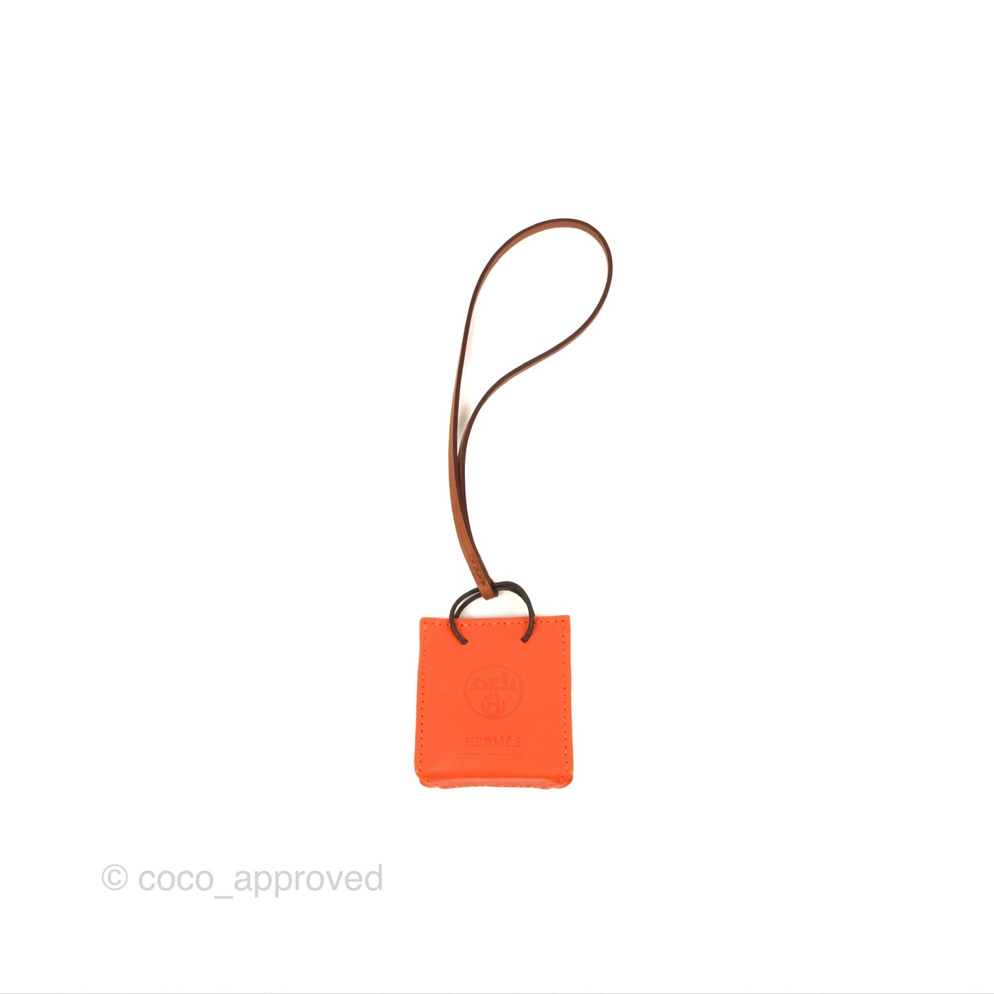 Hermès Orange Shopping Bag Charm