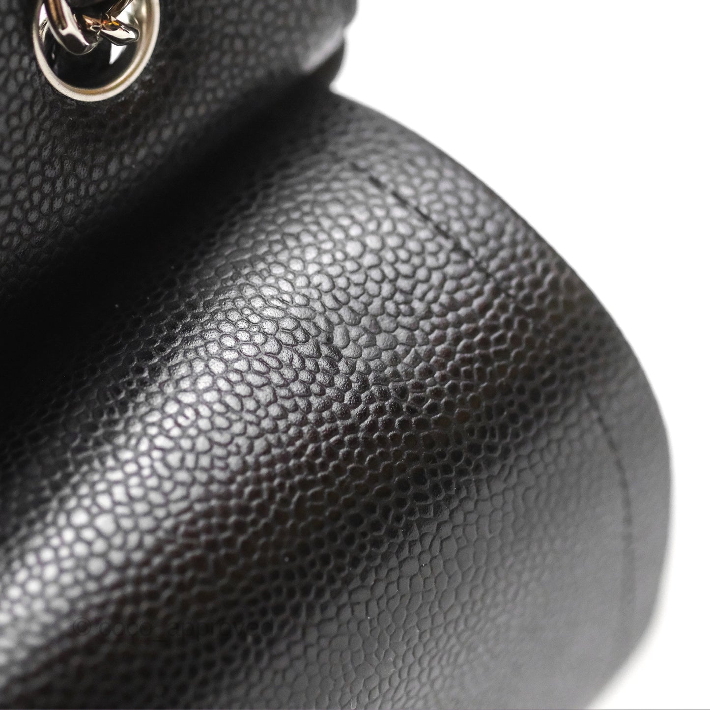 Chanel Jumbo Double Flap Quilted Black Caviar Silver Hardware