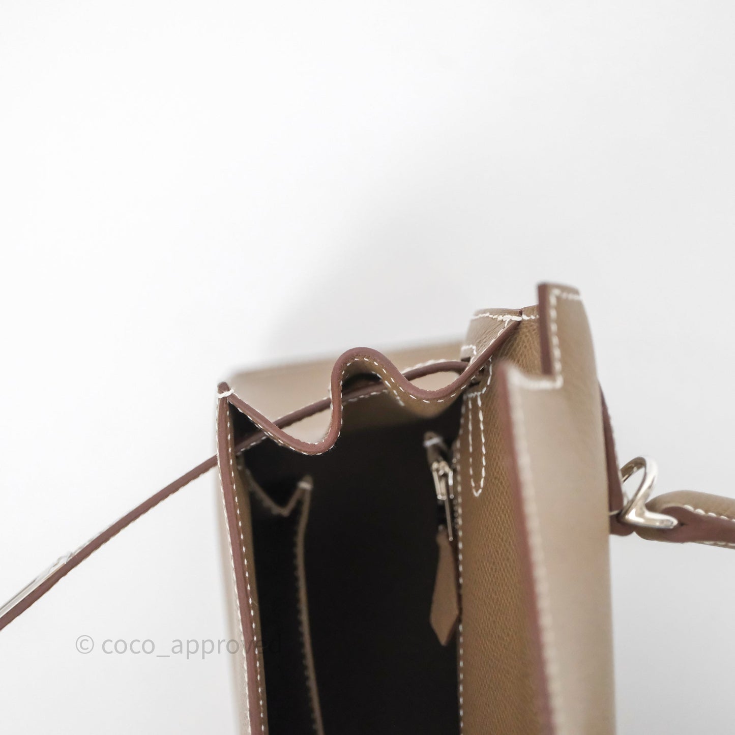 Hermes Kelly 25 Etoupe 18 Palladium Hardware