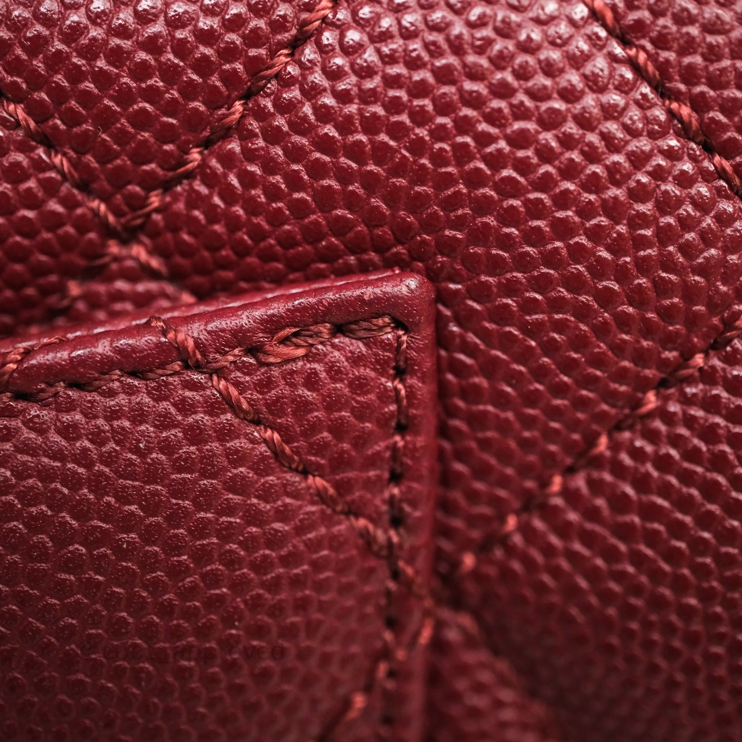 Chanel Small Coco Handle Quilted Red Burgundy Caviar Gold Hardware