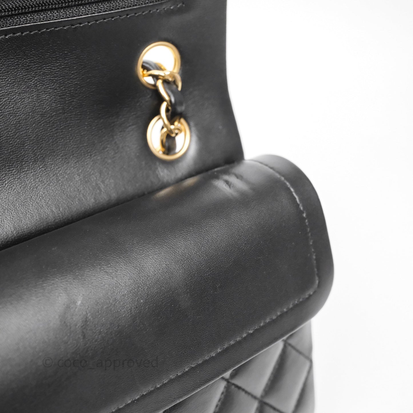 Chanel Small Classic Flap Quilted Black Lambskin Gold Hardware