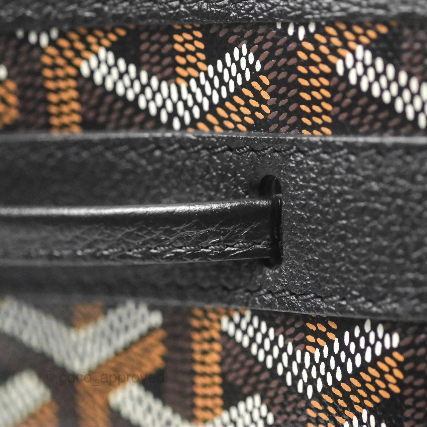 Goyard Petit Flot Bucket Bag Black Goyardine Canvas