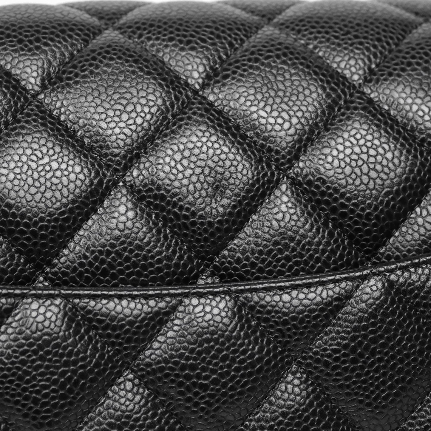 Chanel Maxi Single Flap Quilted Black Caviar Silver Hardware