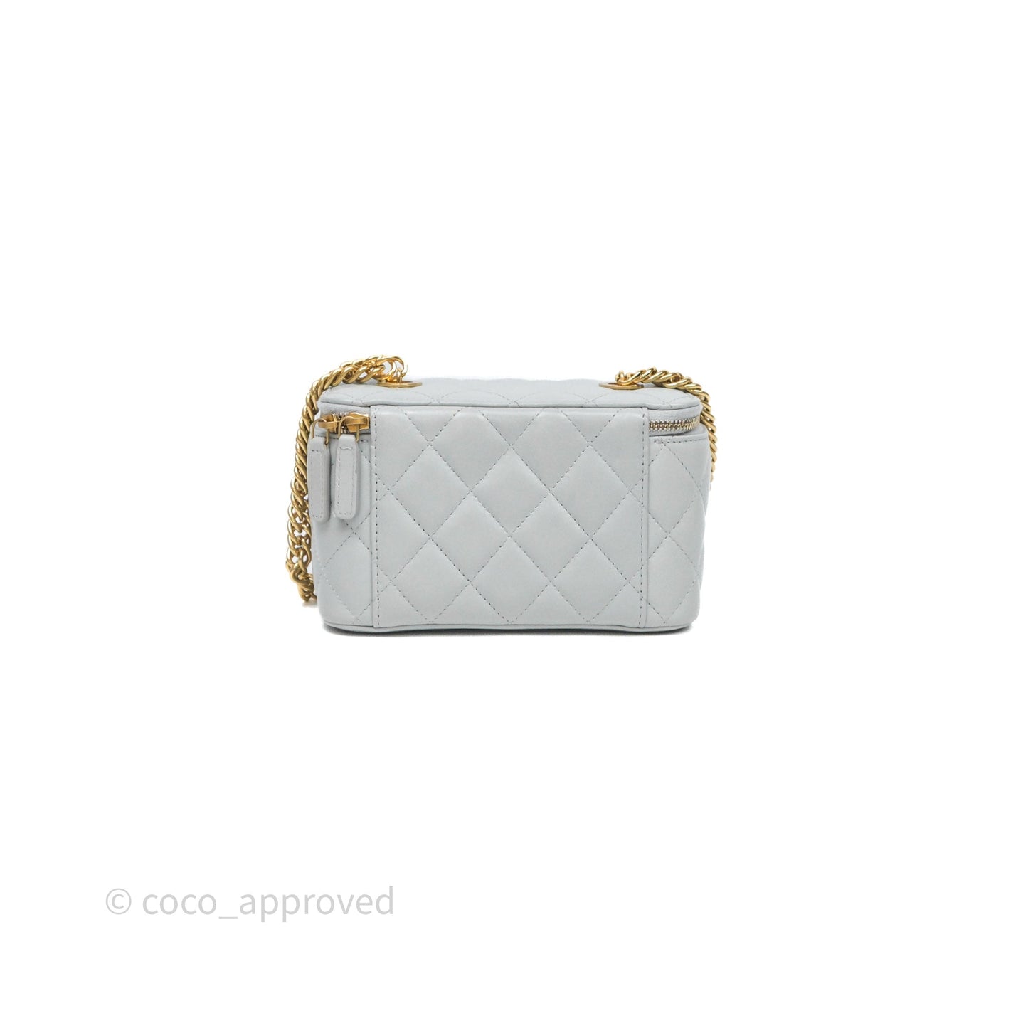 Chanel Coco Chain Vanity Blue Lambskin Gold Hardware