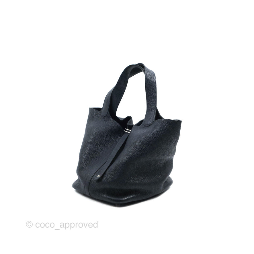 Hermès Picotin 22 Bleu Nuit 2Z Clemence Palladium Hardware