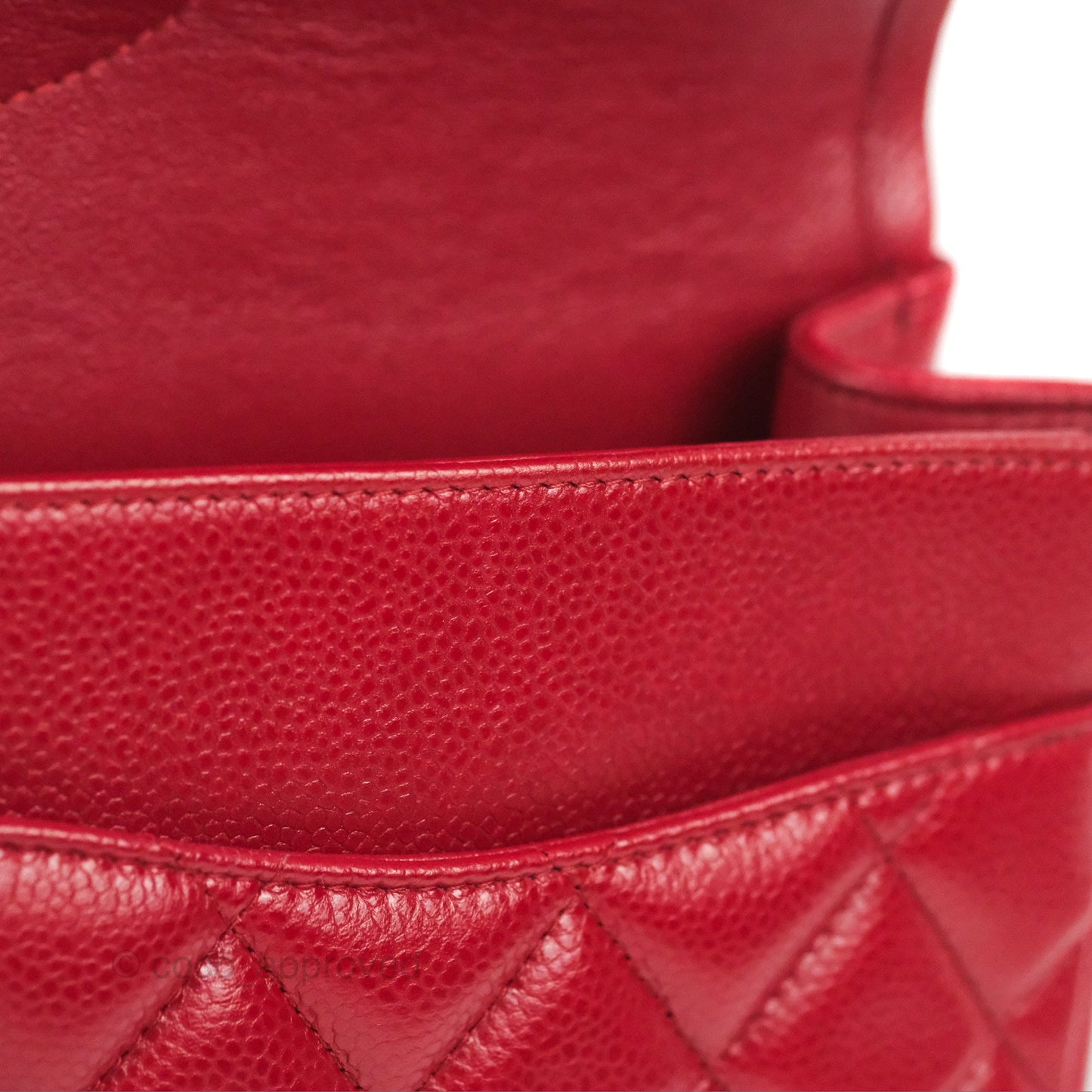 Chanel Jumbo Double Flap Red Caviar Silver Hardware⁣⁣