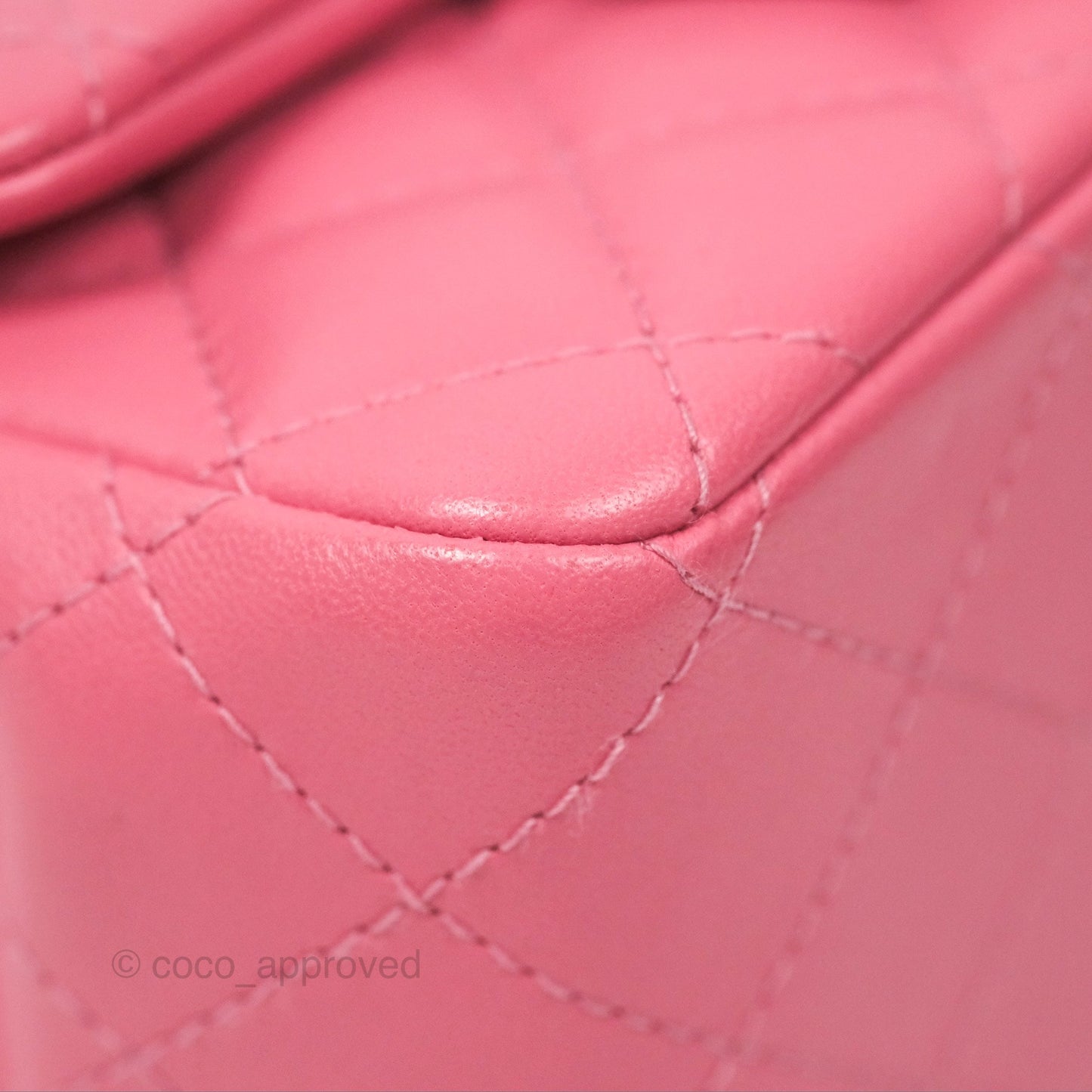 Chanel Quilted Mini Square Lambskin Pink Gold Hardware