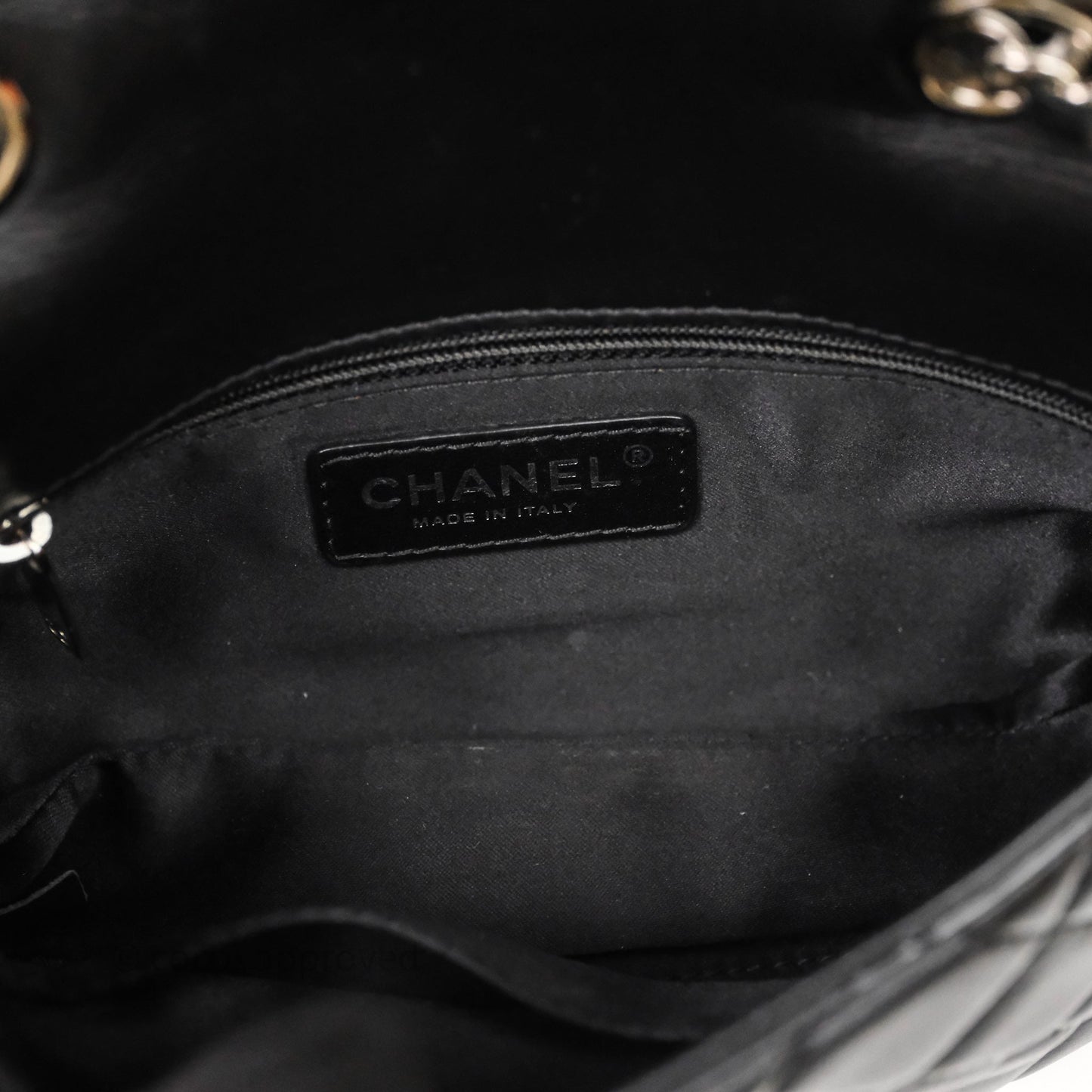 Chanel Quilted Flap Black Calfskin Silver Hardware