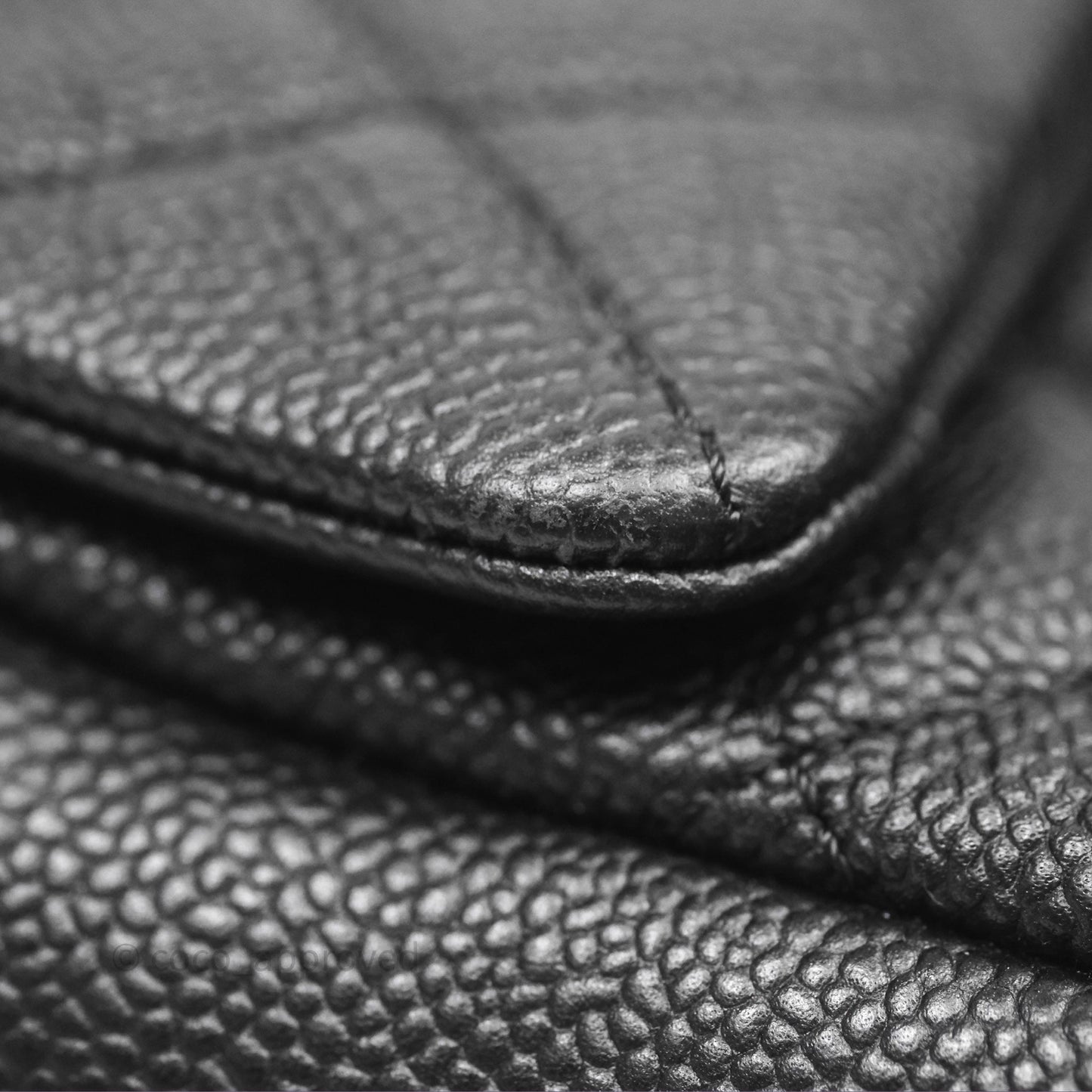 Chanel Quilted Easy Flap Bag Black Caviar Silver Hardware