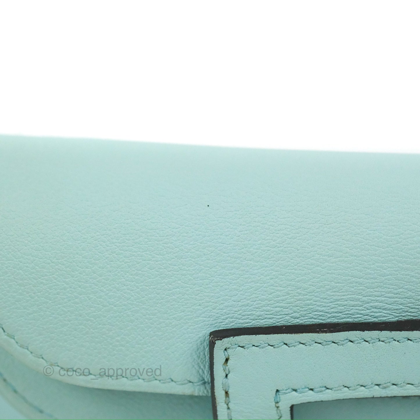 Hermès Halzan 22 Mini Aqua Swift Palladium Hardware