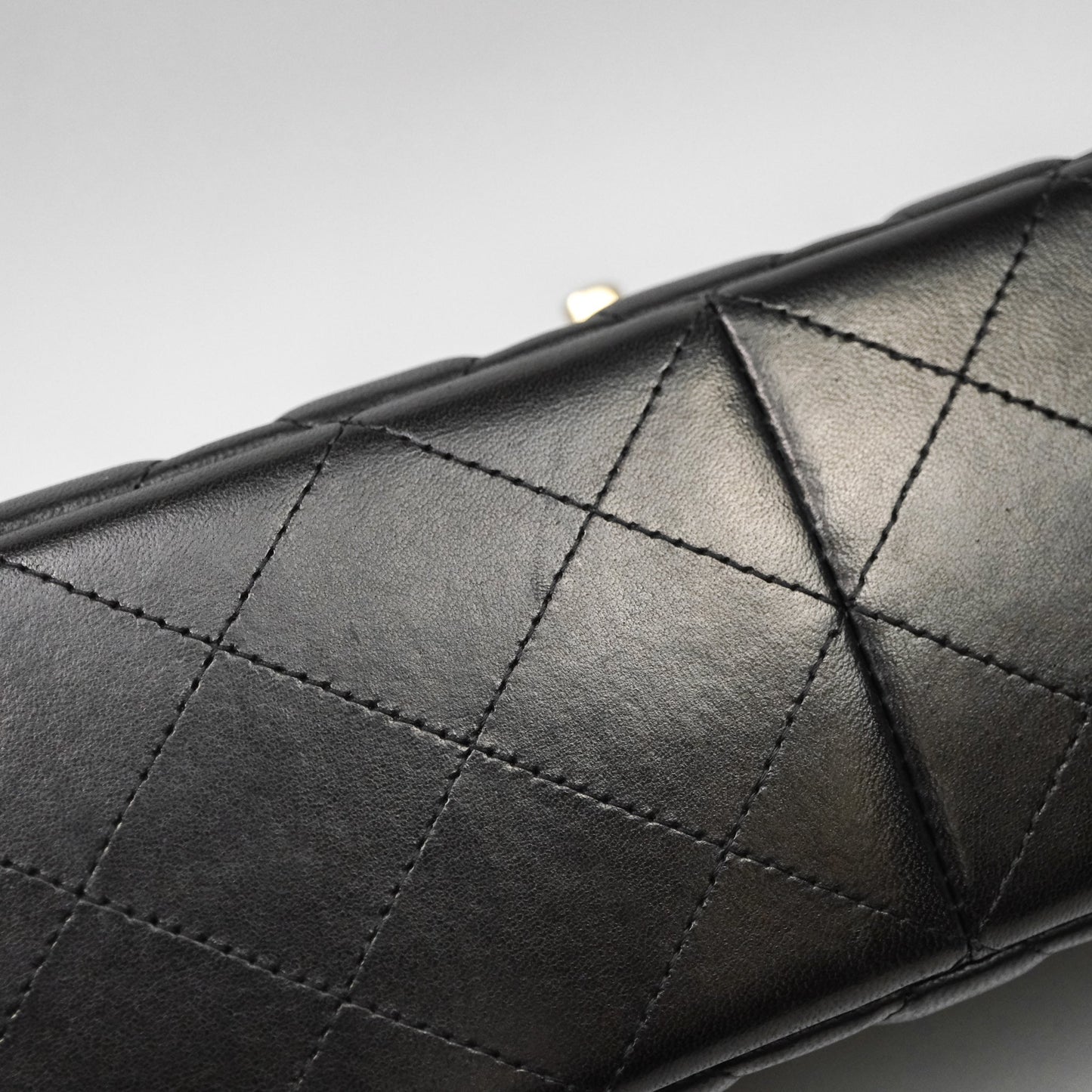 Chanel Jumbo Double Flap Quilted Black Lambskin Gold Hardware⁣⁣