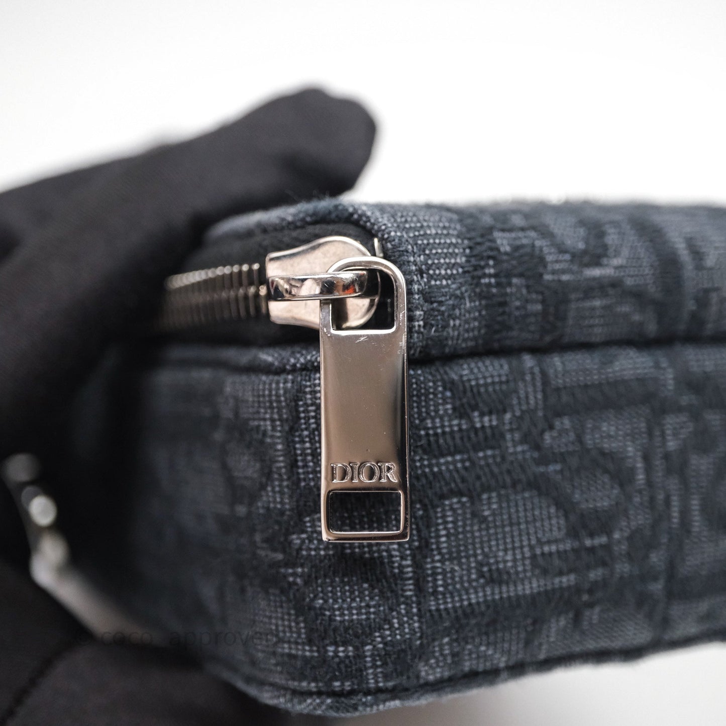 Christian Dior Men's Crossbody Bag Black Oblique Canvas