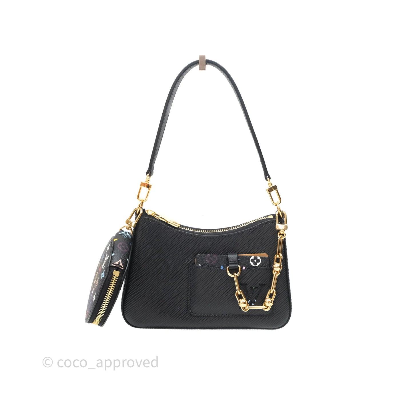Louis Vuitton TM Epi Marellini Bag Monogram Black Gold Hardware