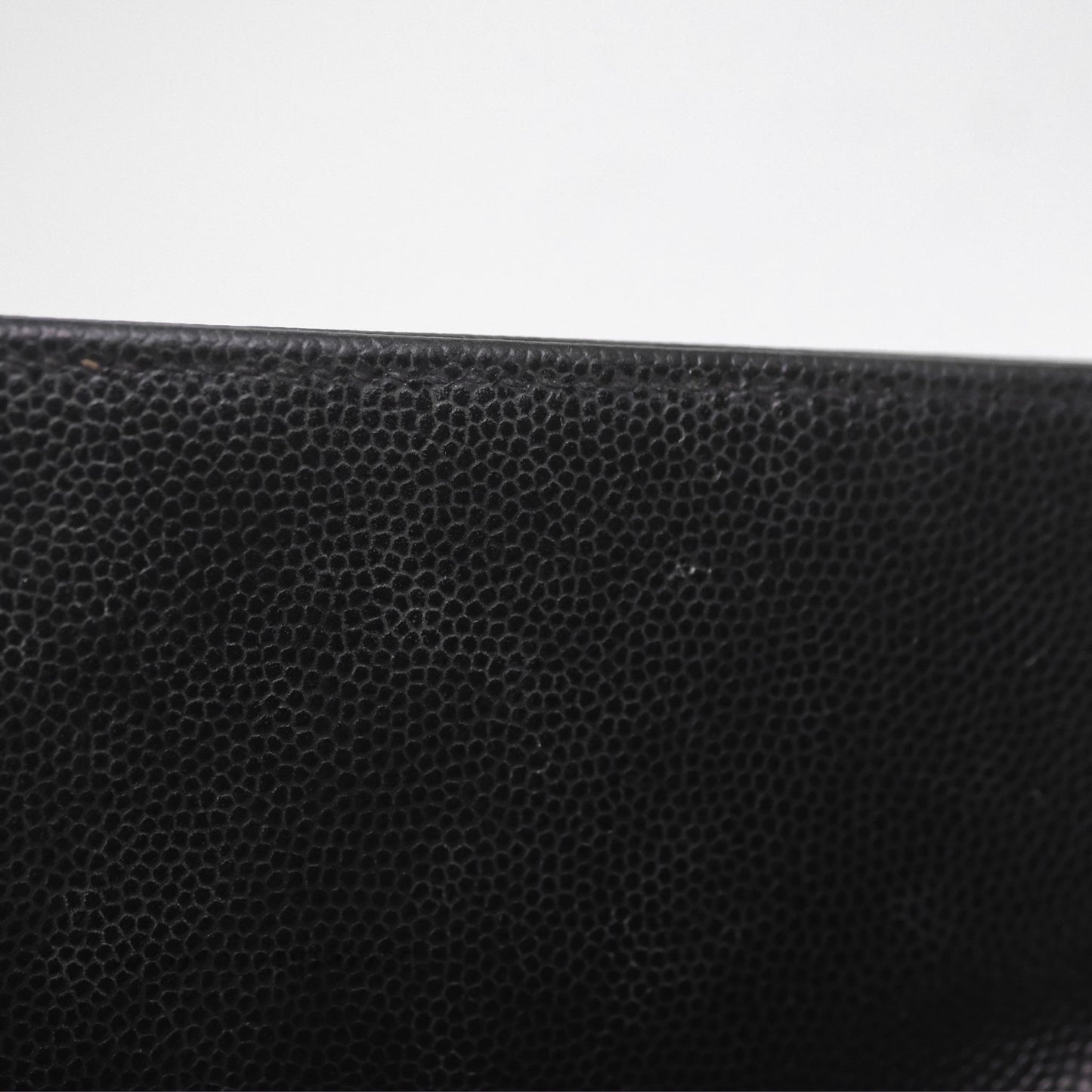 Saint Laurent Wallet on Chain WOC Black Grained Leather Sliver Hardware