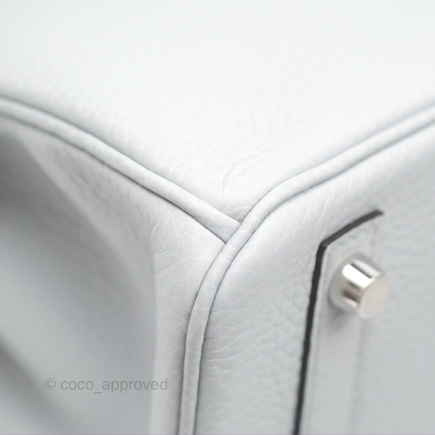 Hermès Birkin 30 Retourne Blue Pale Clemence Palladium Hardware