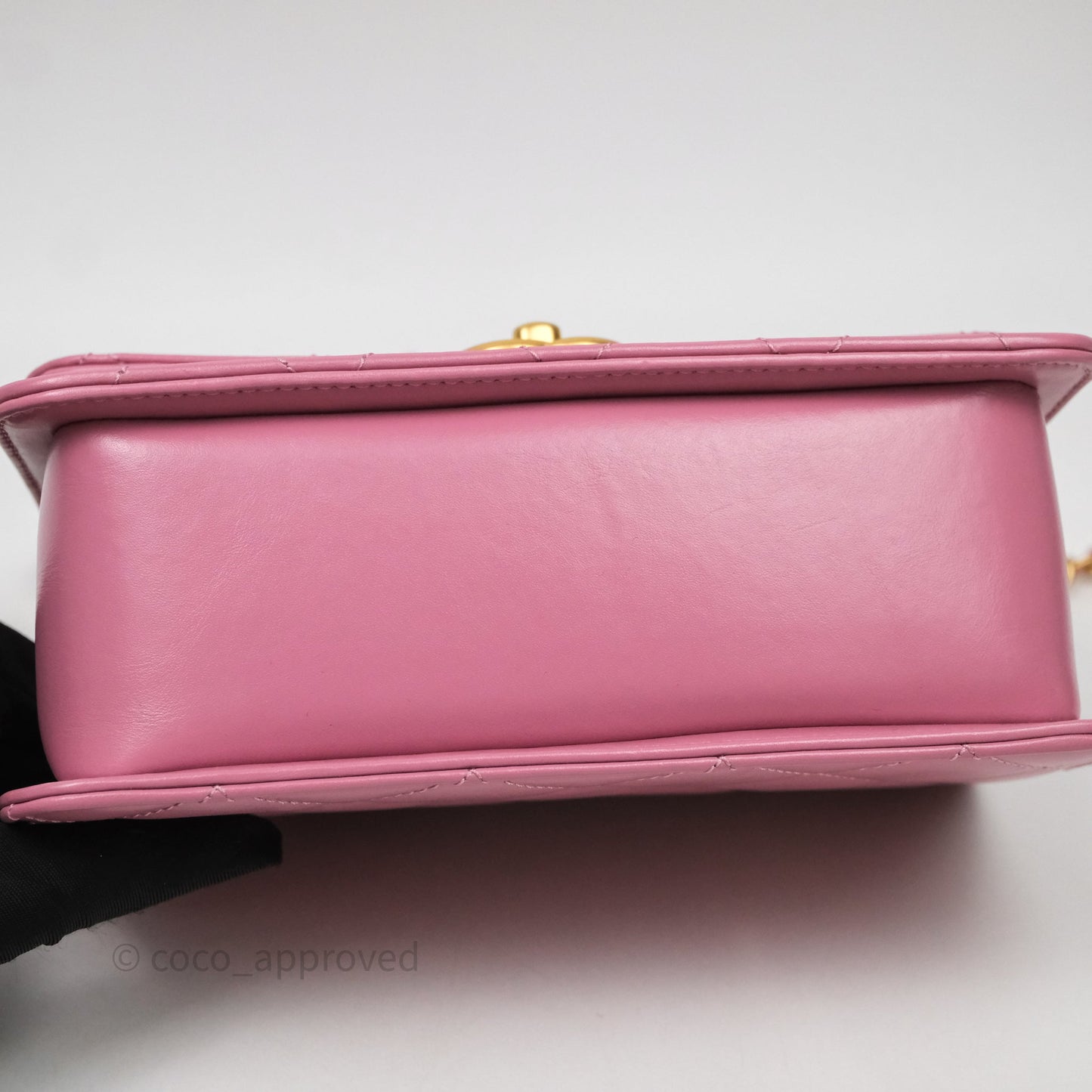 Chanel Quilted Mini Perfect Fit Adjustable Pink Calfskin Gold Hardware