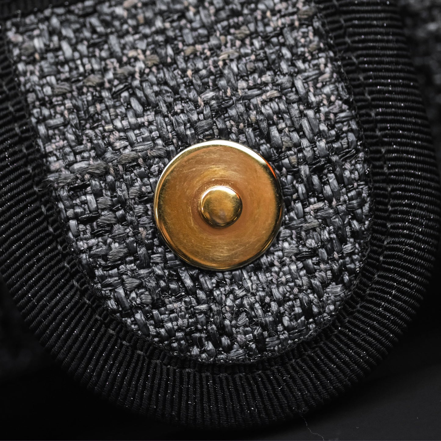 Chanel Medium Deauville Charcoal Grey Canvas