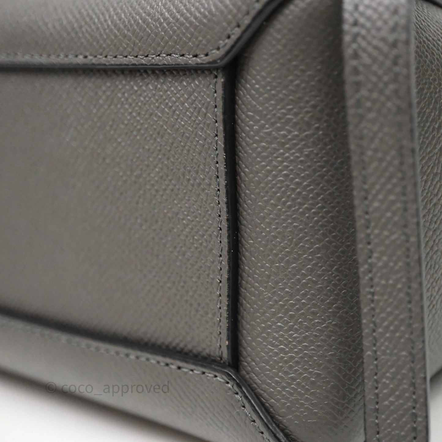Celine Nano Belt Bag Grey Grained Calfskin Gold Hardware