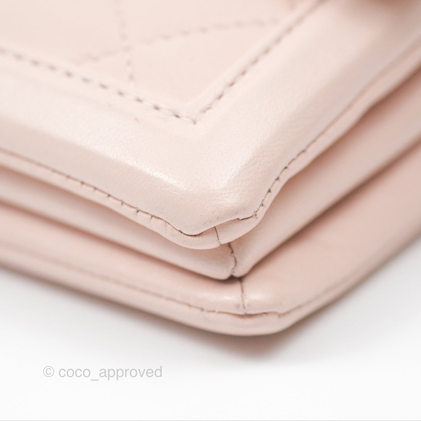 Chanel Flap Clutch With Chain Quilted Light Pink Lambskin Gold Hardware