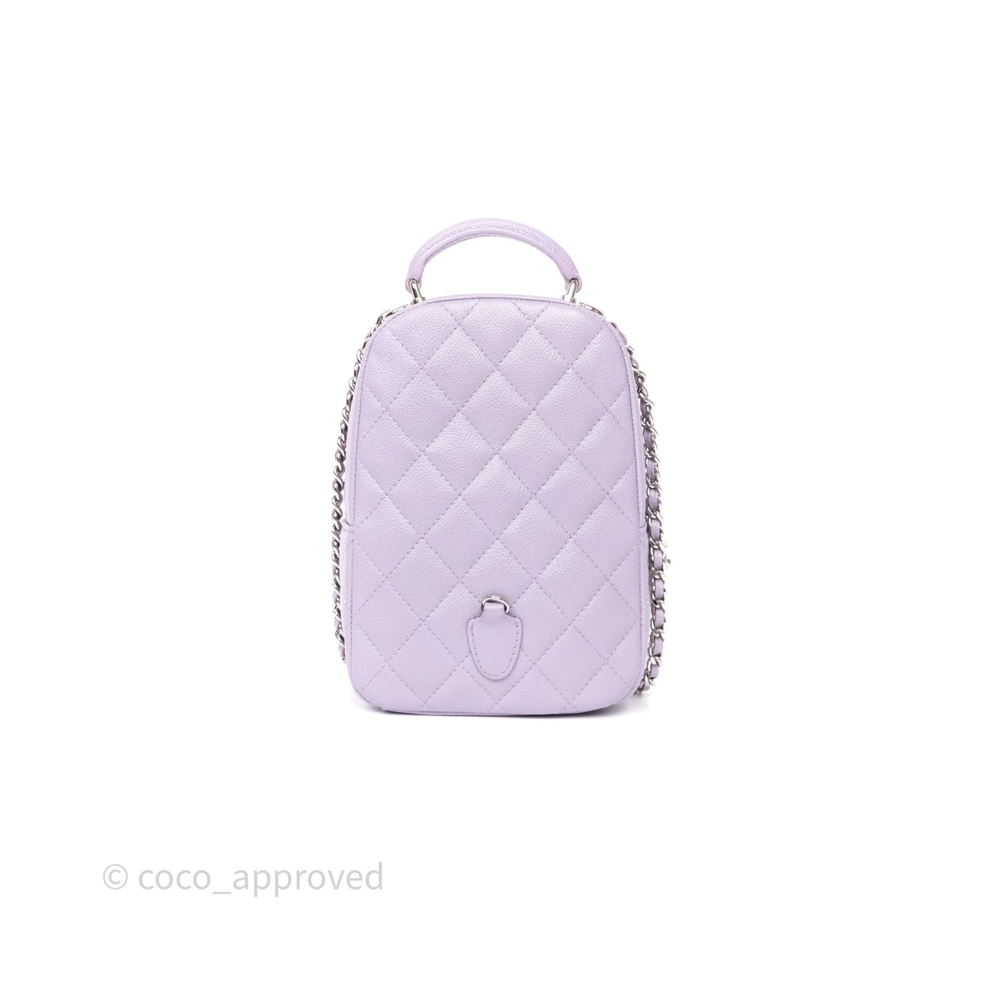 Chanel Classic Mini Backpack Lilac Caviar Silver Hardware