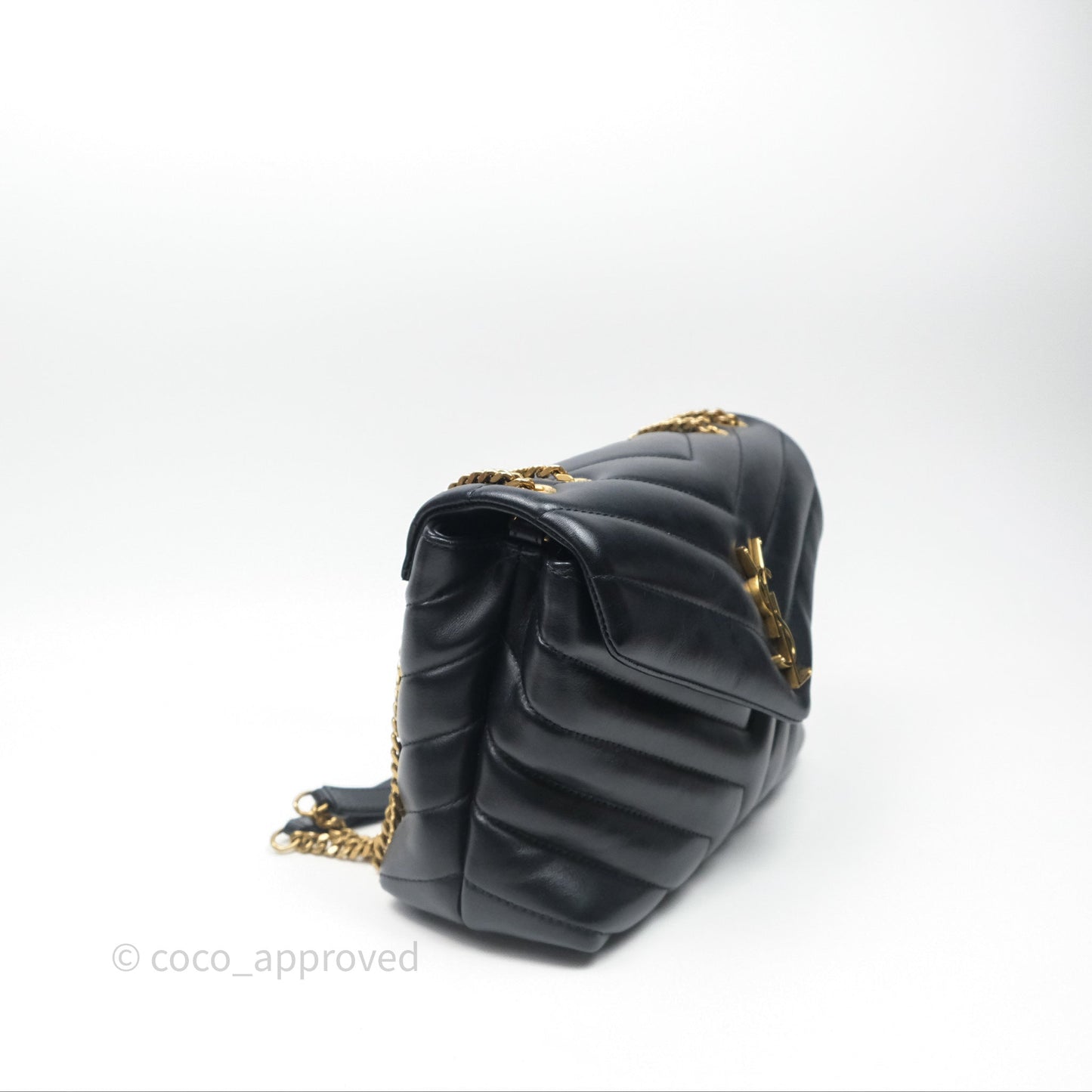 Saint Laurent Loulou Small Flap Bag Black Gold Hardware