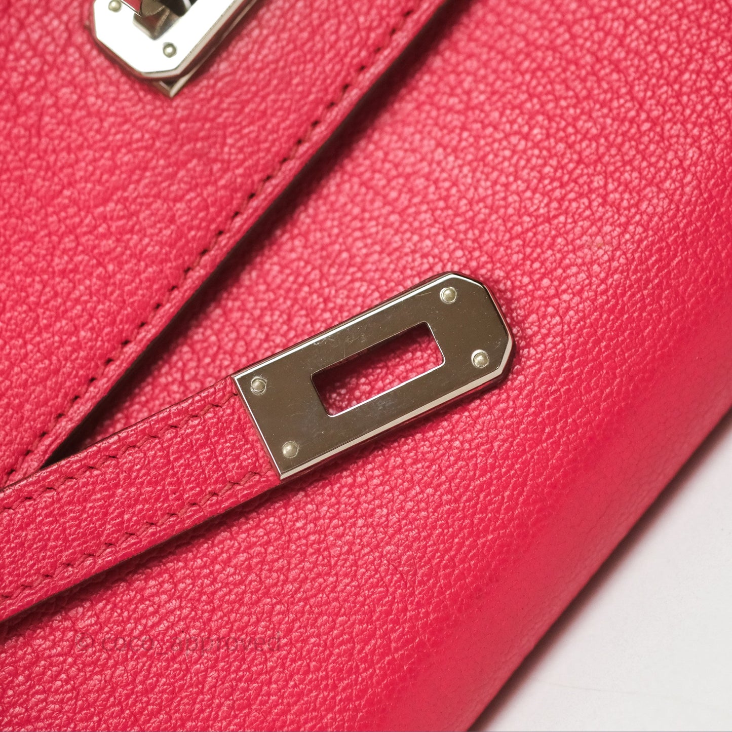 Hermès Kelly Wallet Pink Chevre Mysore Palladium Hardware