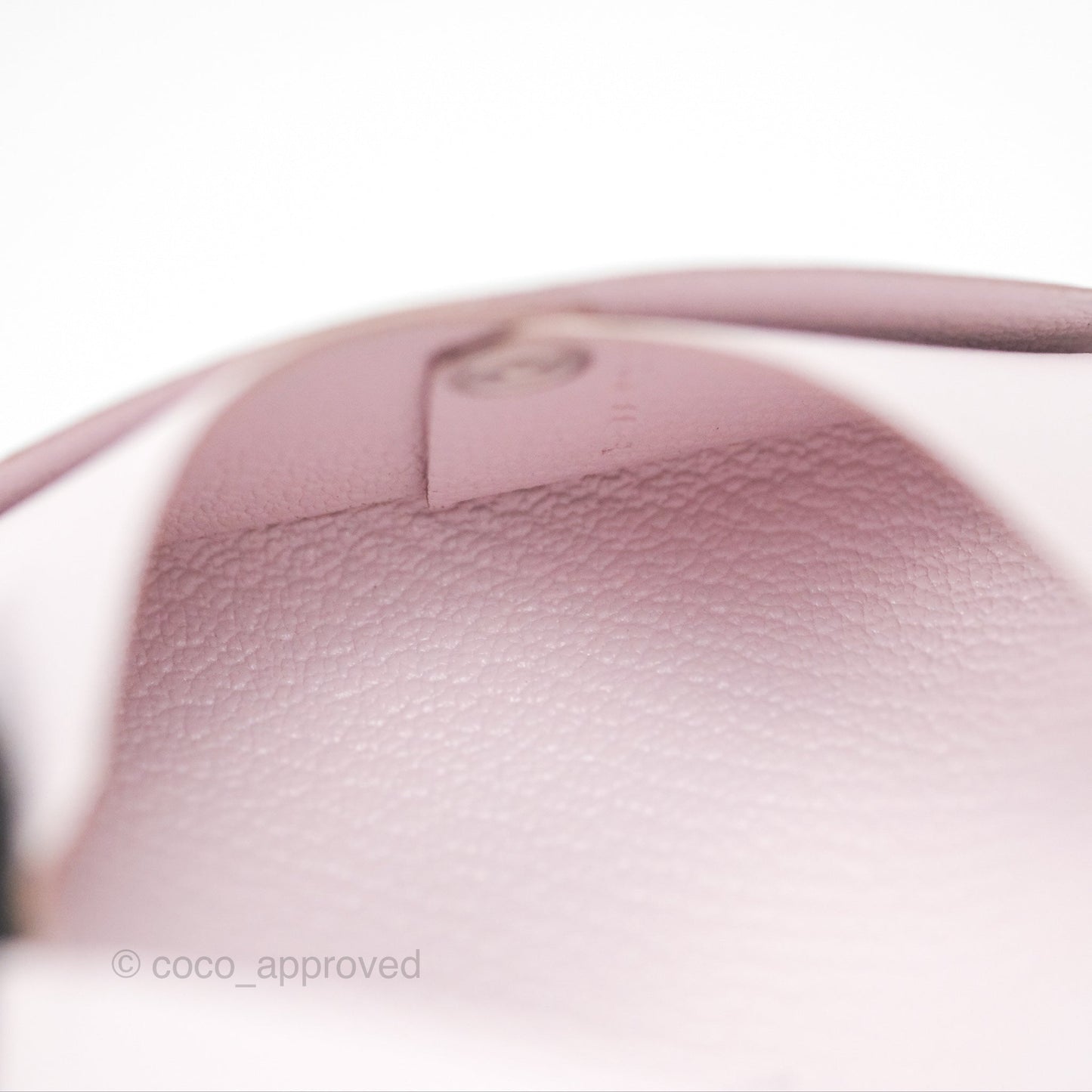 Hermès Calvi Card Holder Mauve Pale Chevre Mysore