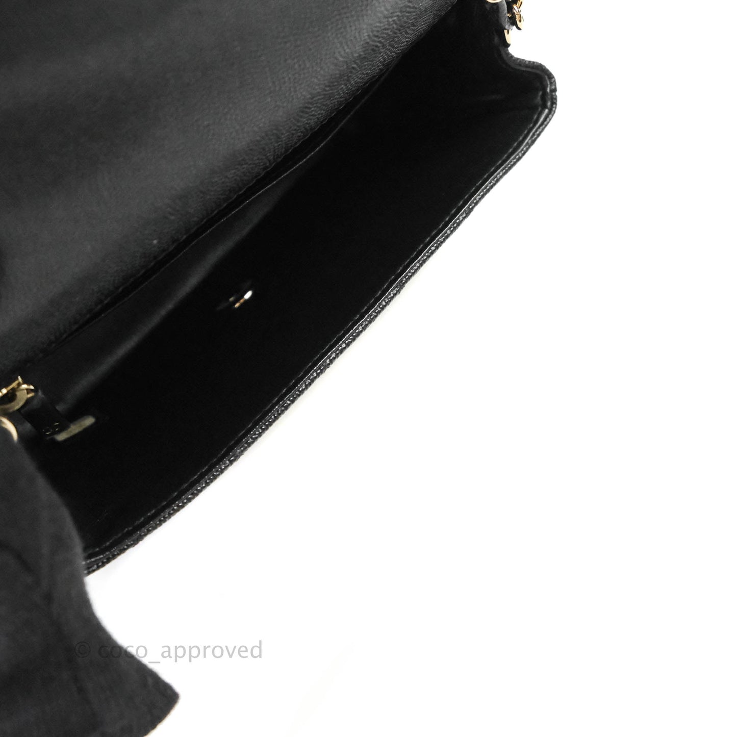 Chanel Classic Quilted Mini Rectangular Flap Black Caviar Gold Hardware 18B
