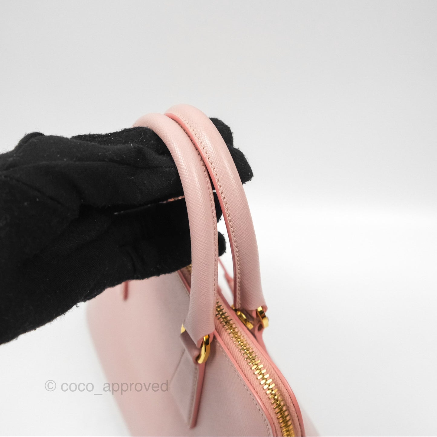 Prada Small Promenade Bag Saffiano Lux Light Pink