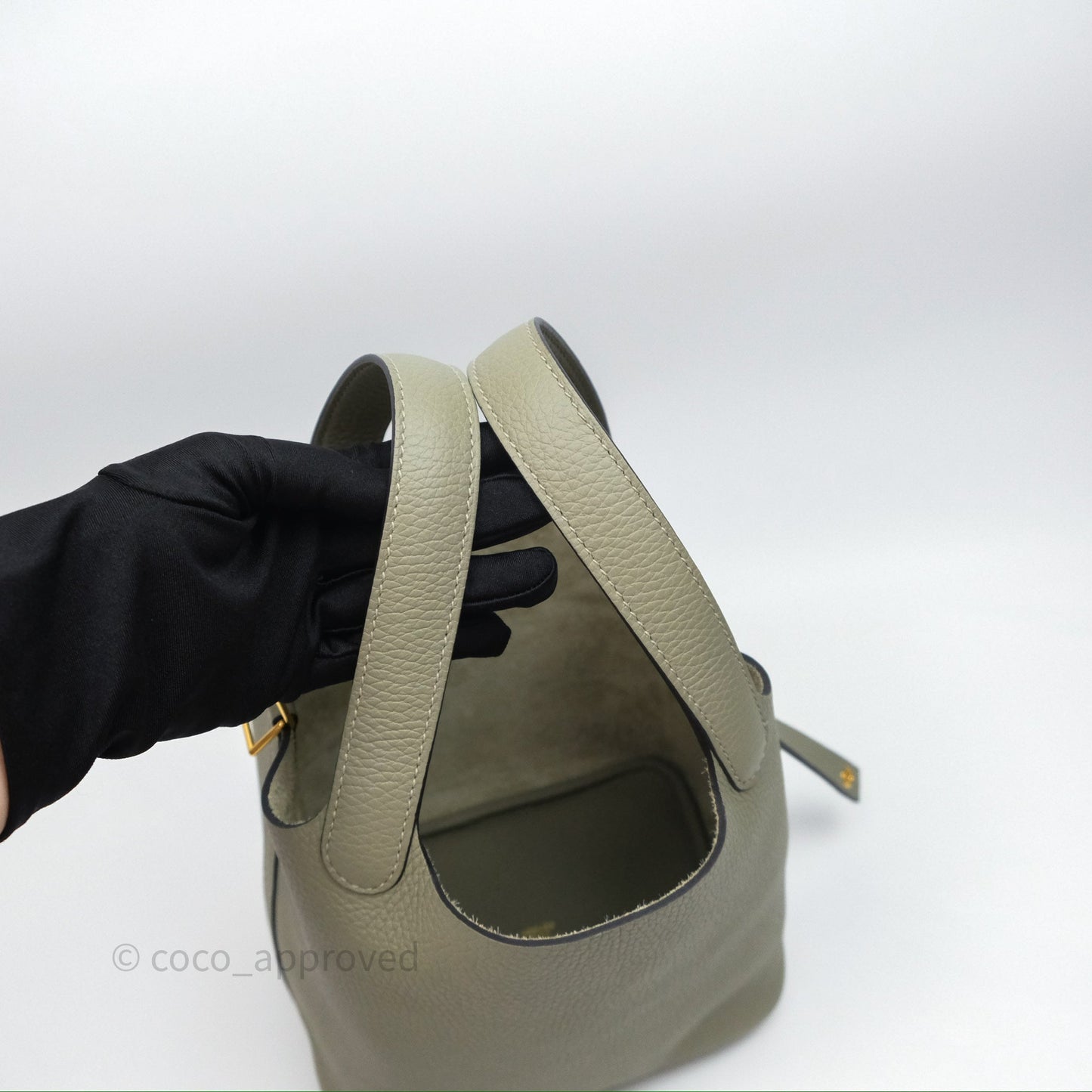Hermès Picotin 18 Lock Sauge Q1 Clemence Gold Hardware