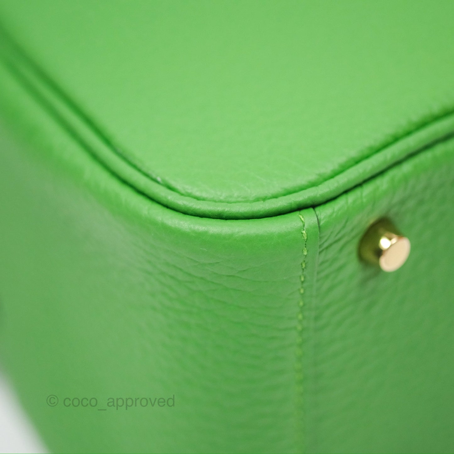 Hermès Mini Lindy 20 Vert Yucca A8 Clemence Gold Hardware