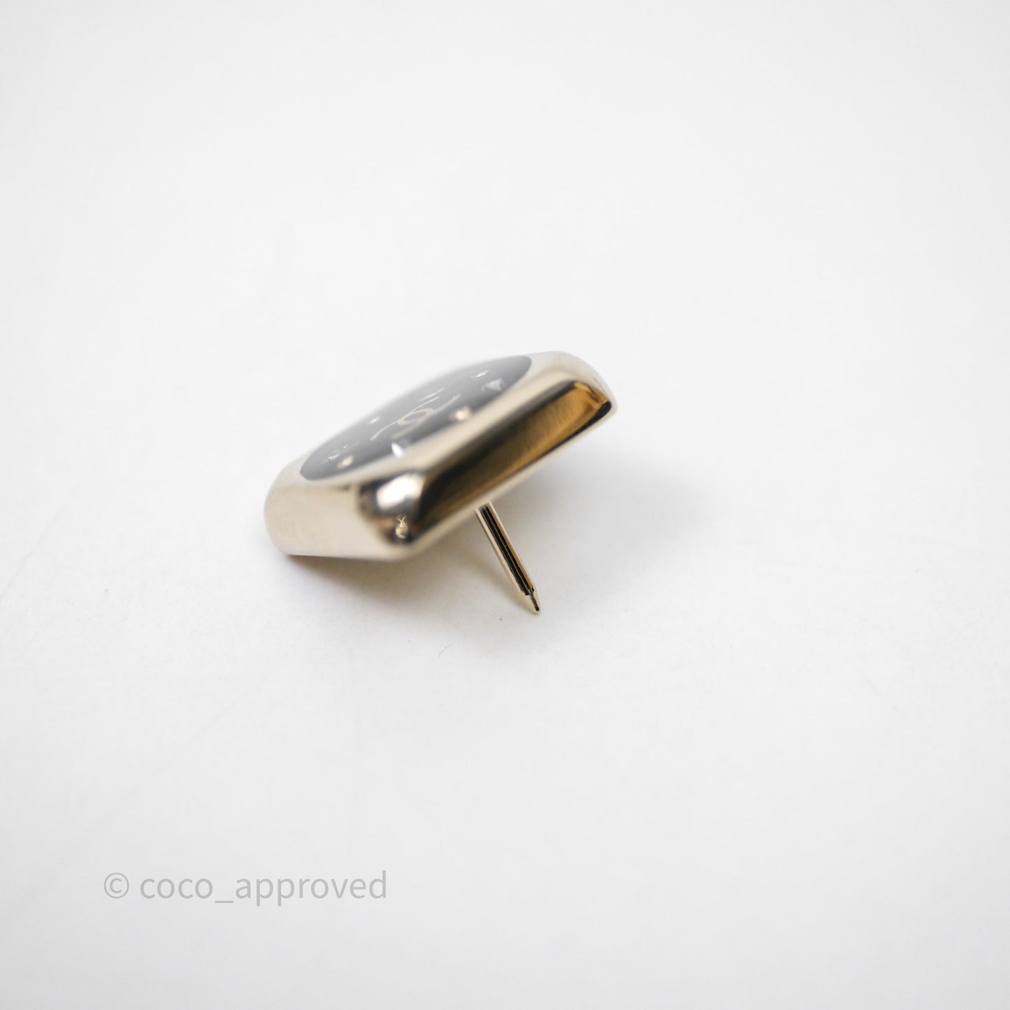 Chanel CC Square Brooch Set in 3 Gold Tone 22P