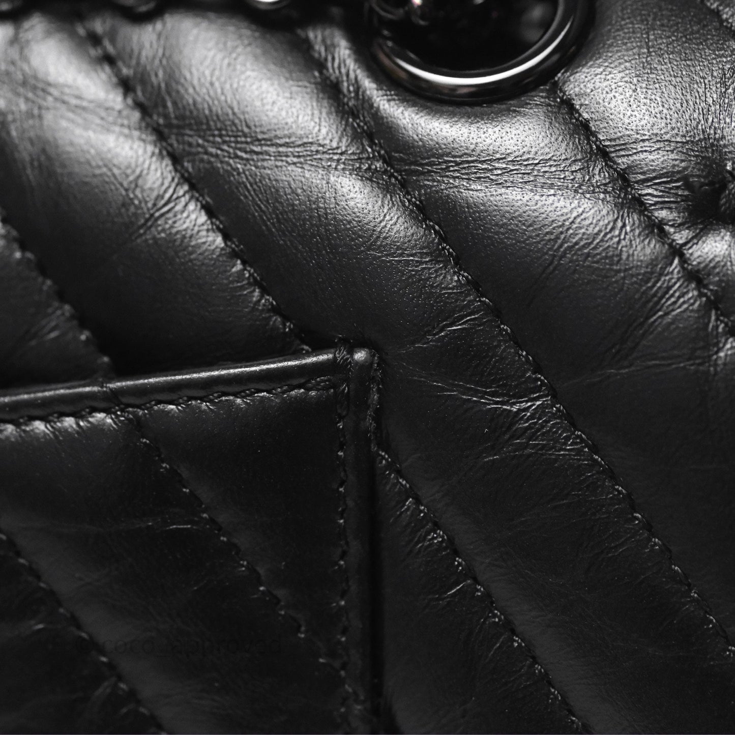 Chanel Reissue 225 Chevron Aged Calfskin So Black