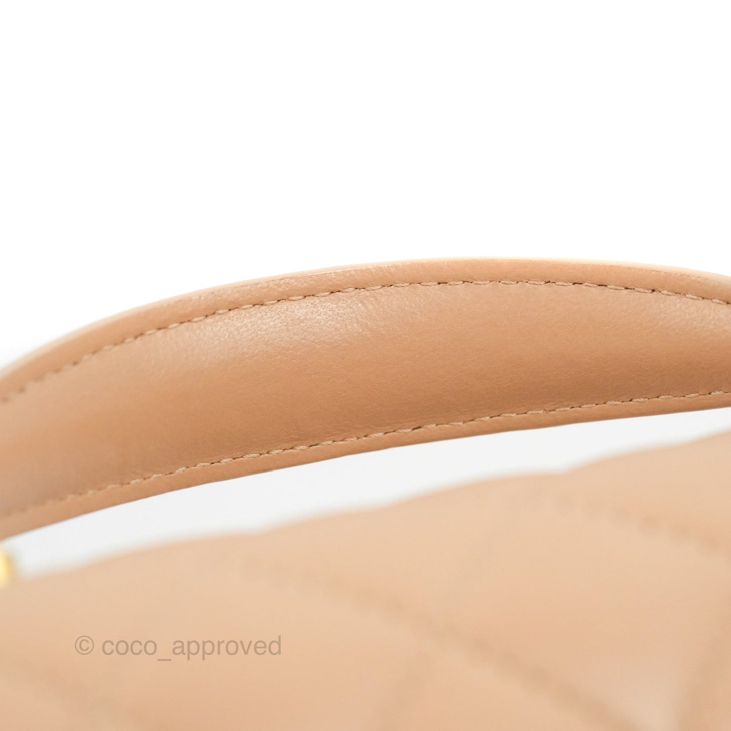Chanel Top Handle Mini Rectangular Flap Bag Beige Lambskin Gold Hardware