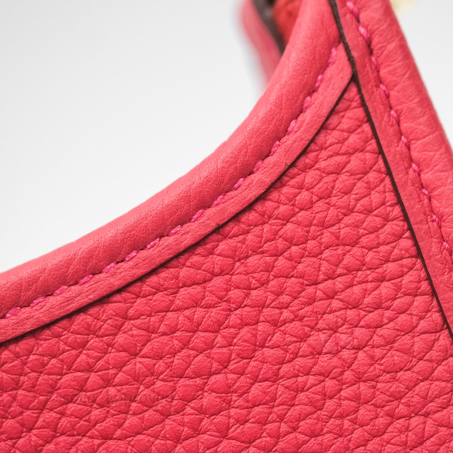 Hermès Mini Evelyne 16 Rose Texas 0E Clemence Gold Hardware