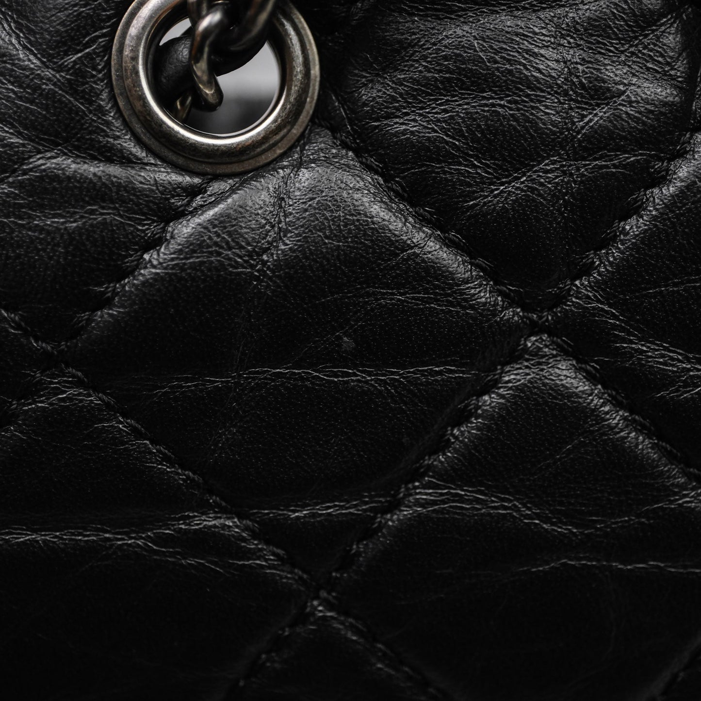 Chanel Small Gabrielle Backpack Quilted Black Aged Calfskin