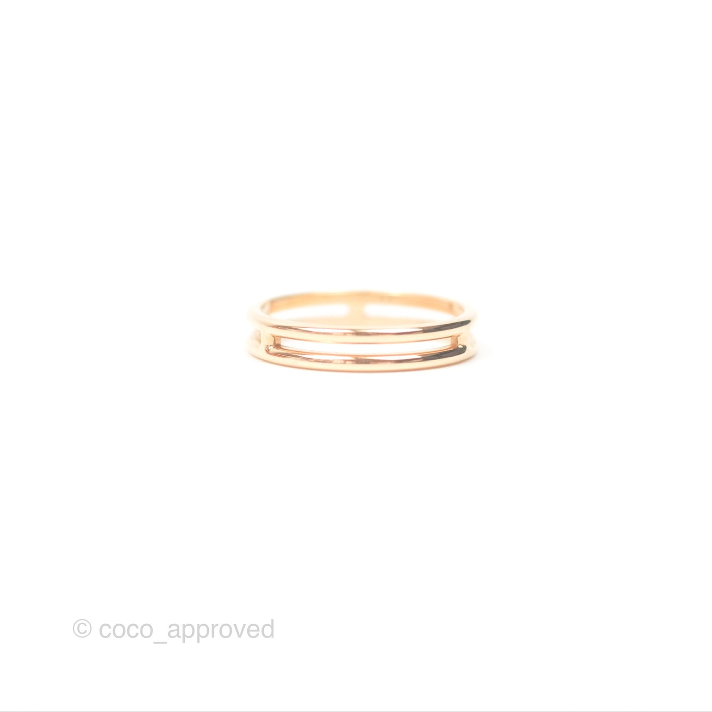 Hermes Ariane Wedding Band Ring Rose Gold